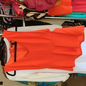 Orange cut out dressy top